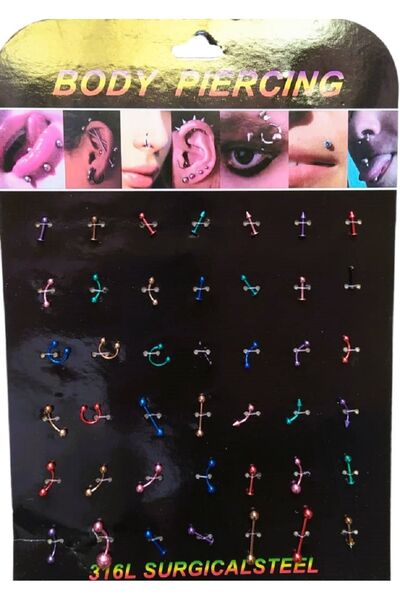 Butikgaraj 42 Parça Piercing Seti (  ölçülerde)