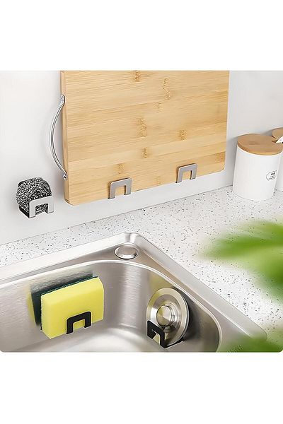ETÜCCAR Dish Sponge Holder 3M Strong Tape Dish Sponge Holder Multi-Purpose Hanger