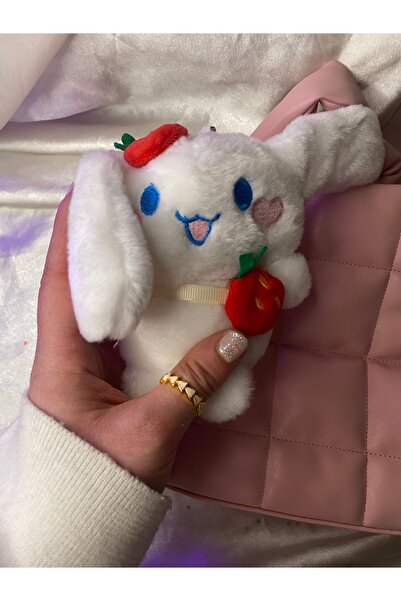 SANRIO Cınnamoroll Peluş Anahtarlık , Çanta Süsü , Peluş Oyuncak Hediyelik 1 Adet