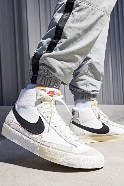 Nike Blazer Mid Pro Club Leather Sneaker Hakiki Deri Tekstil Bilekli Beyaz Sp...