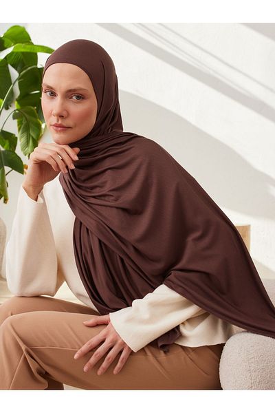 Femple Modest Premium Μόκα Τζέρσεϊ Σάλι - 180x70 εκ. Hijab