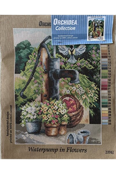 Orchidea kanvas goblen renkli baskı 40x30 cm (İpsiz)