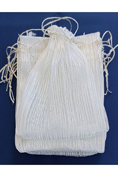 İnce Ip Çizgili Tül Kese 13*16 Cm Ebatında 25 Adettir Hediyelik Bohçalık Çeyizlik