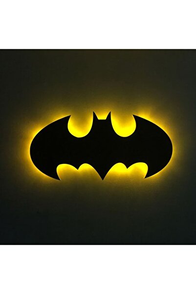 Müptedi Ahşap Batman Duvar Aydınlatma Dekorasyon Ledli Duvar Dekoru