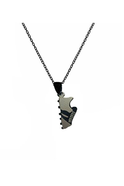 Herşey Nota Futbolcu Krampon Halı Saha Ayakkabı Spor Ayakkabı Futbol Siyah Renk 316L Paslanmaz Çelik Figür Kolye