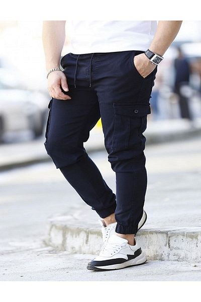 OwenLife Lycra cargo pants with elastic waist and legs