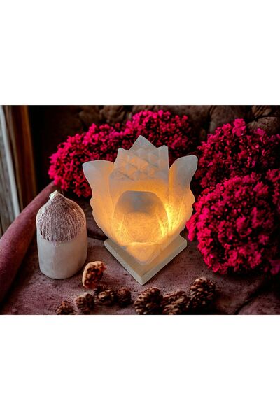 tuzdiyarim Çiçek model kaya tuz lambası