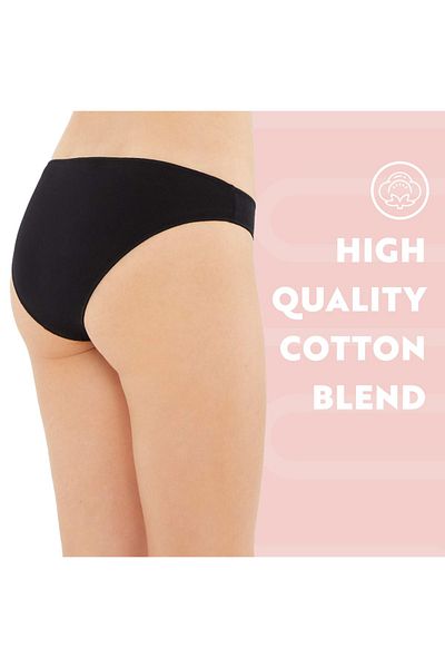 Dagi Bikinislips Damen Unterhosen aus Baumwolle 3er Pack Basic Slips
