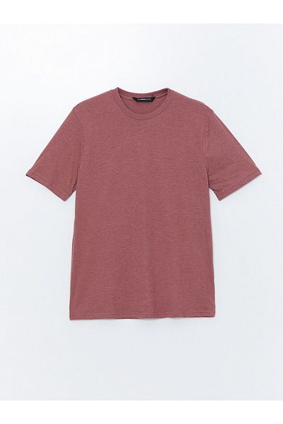 LC Waikiki Ανδρικό χτενισμένο βαμβακερό μπλουζάκι - Crew Neck, κοντομάνικο