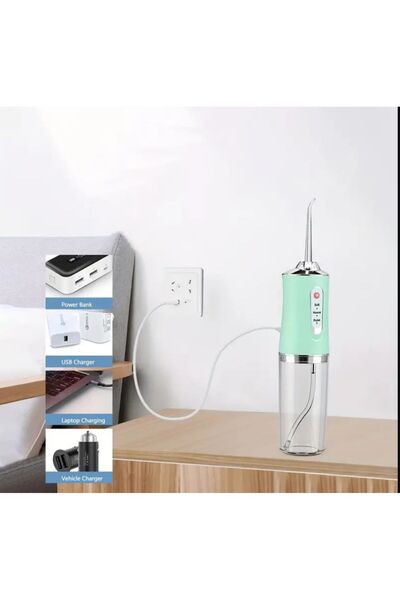 SYNOPE Elektrikli Şarjlı Su Fışkırtan Püskürten Diş Ağız Yıkama Temizleme Aleti Cihazı Aparatı Sulu Diş İpi