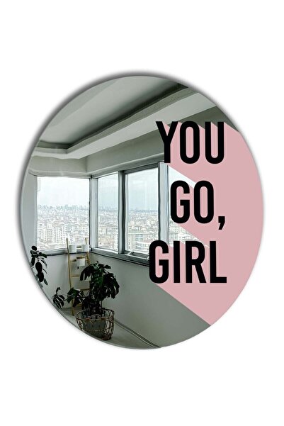 Postifull Yuvarlak Ayna - Mood Ayna, Pinterest Ayna, Pinterest Oda Dekoru, Dekoratif Yazılı Ayna, Renkli Ayna