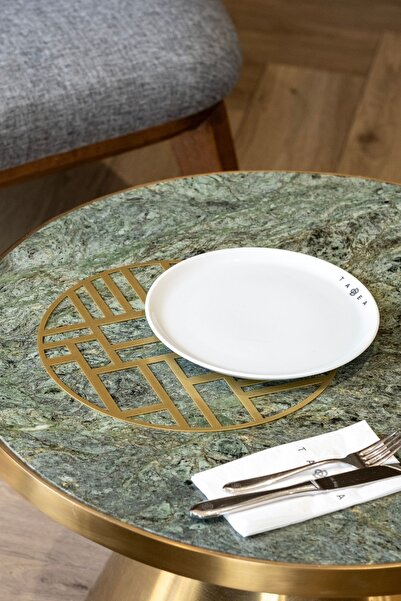 Rarart Concept Geometrik Gold Desenli Supla Seti - Yemek Masası Için Şık Meta...