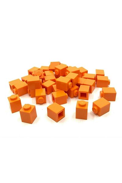 LEGO Orange Brick Accessories - Custom Moc Creator Brick 1 X 1 - 8 Pcs