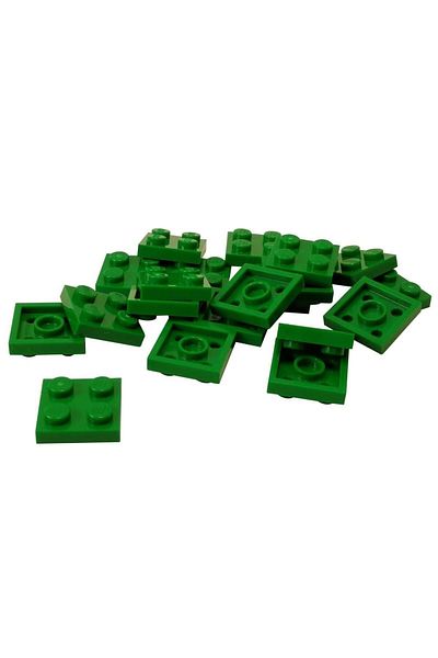 LEGO Green Flat Brick Moc Custom Accessory Creator Plate - 2X2, 4 Pieces