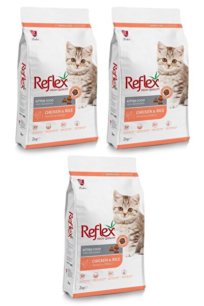 Reflex Kitten Tavuklu Pirinçli Yavru Kedi Maması 2 Kg X 3 Paket