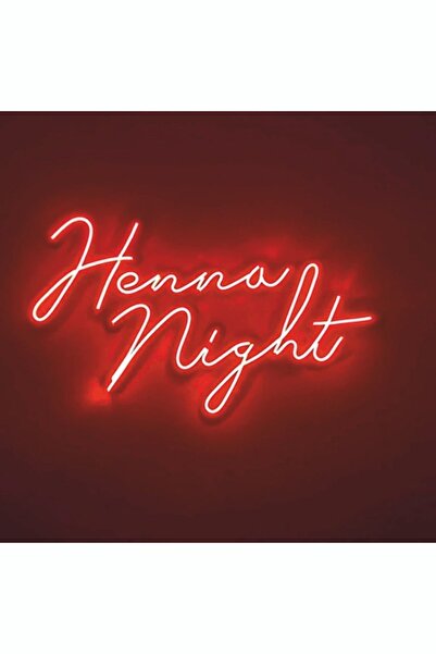 En Güzel Günde Neon Led Henna Night Dekoratif Duvar Aydınlatması