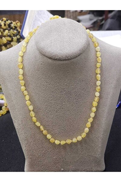 Budakoğulları Cilasız Doğal Orjinal Yetişkin Damla Kehribar Kolye