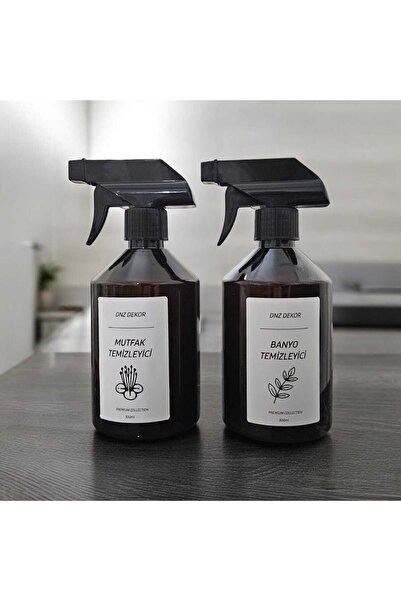 DNZ DEKOR Πλαστικό μπουκάλι 500 ml με ετικέτα - Καθαριστικό κουζίνας και μπάνιου