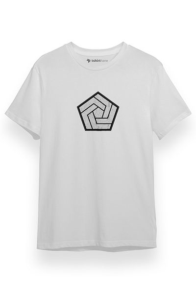 Tshirthane Λογότυπο Tenet Rotas Λευκό κοντομάνικο ανδρικό μπλουζάκι