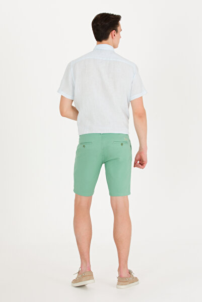 U.S. Polo Assn. Ανδρικό σκούρο πράσινο υφαντό σορτς 50266070-VR079