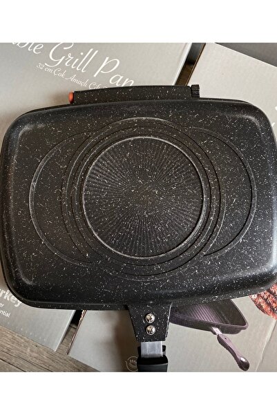 Schafer Double Grill Pan 34 Cm Çift Taraflı Tava - Ayrılabilen Ikiz Balık Tavası Buharda Tavuk