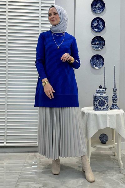 Rabia Şamlı Πλεκτό τούνικ Bilge Saks