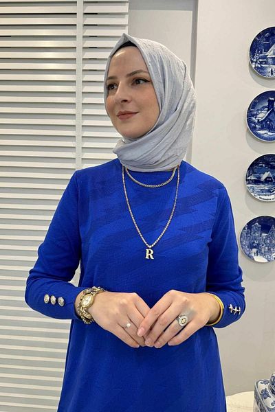 Rabia Şamlı Πλεκτό τούνικ Bilge Saks