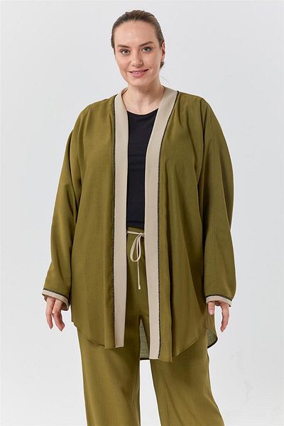 Vivencia Khaki Color Bias Double Suit Set