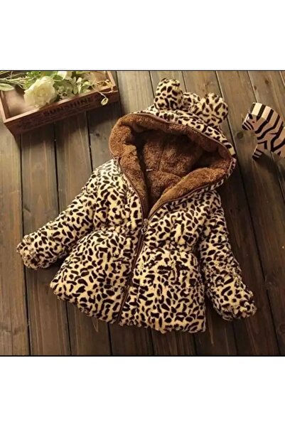 KOKOŞ BEBEK Плюшеве пальто з леопардовим принтом