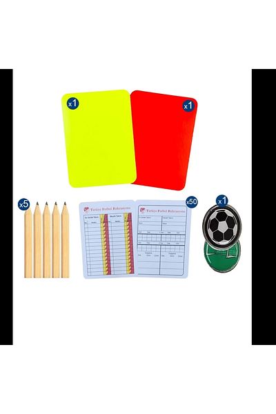 hakemsizsiniz Yellow Red Card Set, Referee Card Set, Football Referee Card Set