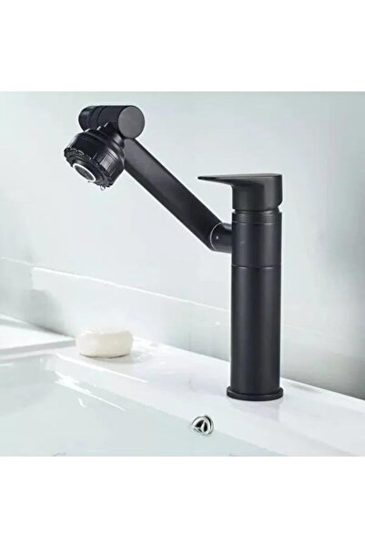 Global AKROBAT LAVABO BATARYA SİYAH BASİN MİXER