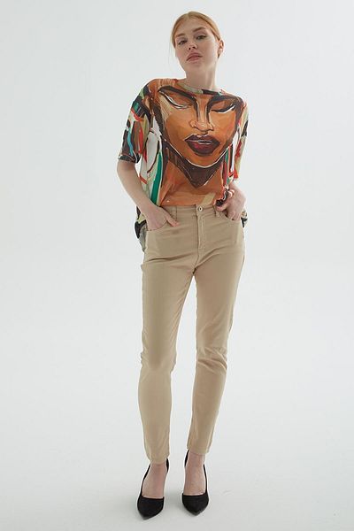 Fashion Friends Pantaloni de culoarea pietrei