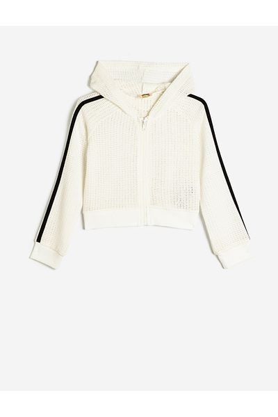Koton Kapuzen-Sweatshirt mit Reißverschluss – Mesh-Detail