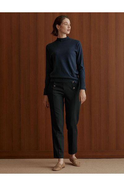 Kayra Μπλούζα Indigo Basic Knitwear