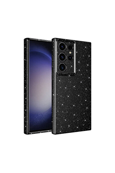 Hatreds Samsung Galaxy S24 Ultra Uyumlu Simli Tasarımlı Kamera Korumalı Renkl...