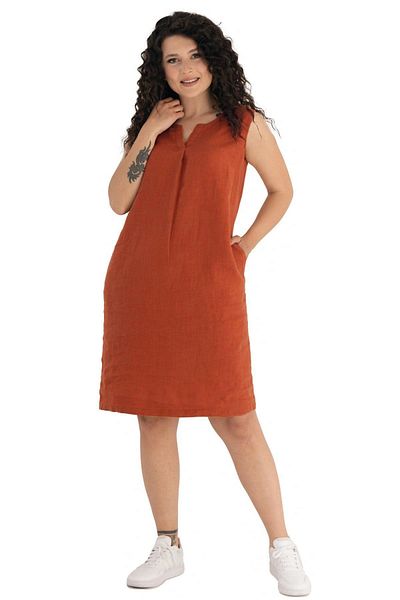 Fashion Friends Rochie de in cu decolteu in culoare teja
