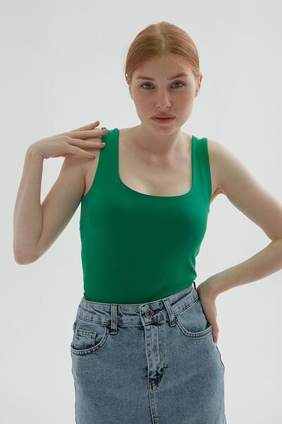 Fashion Friends Πράσινο εσώρουχο με τετράγωνο γιακά