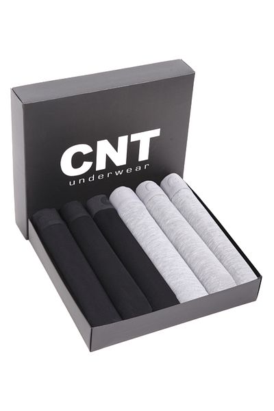 CNT Ανδρικά 6 τεμάχια βαμβακερά Lycra Boxers υψηλής ποιότητας σε ειδικό κουτί