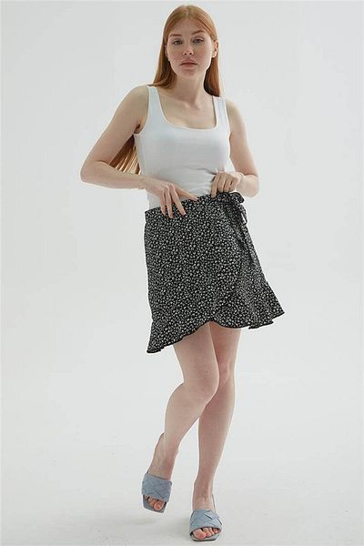 Fashion Friends Fustă mini cu model negru
