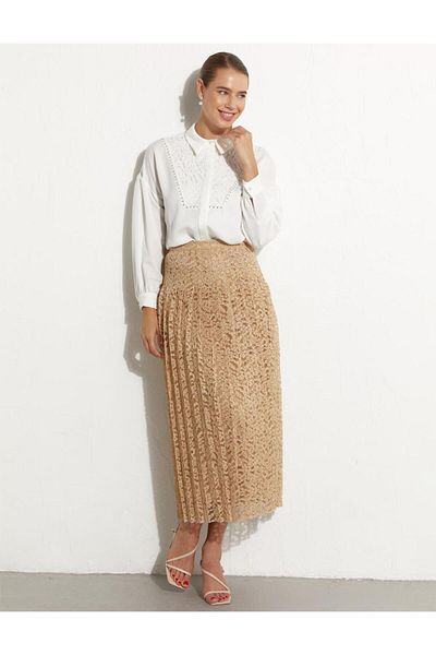 Kayra Patty Hidden Lace Tunic Ecru