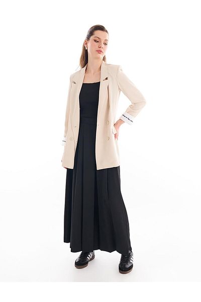 Kayra High Waist Flared Skirt Black