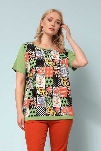 Two Mail Pea Plus Size Blouse