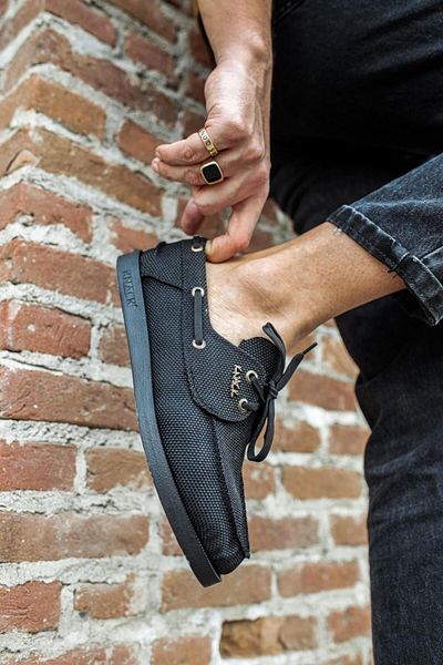 BilfolD Seasonal Linen Shoes Black (Black Sole)