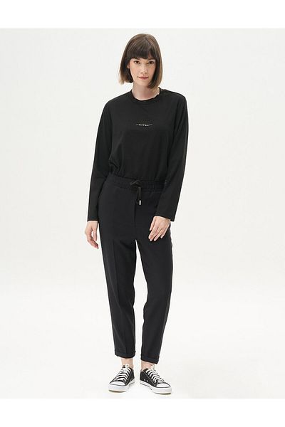 KYR Black Carrot Trousers - Elastic Waist