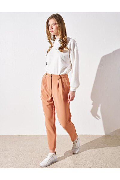 Kayra Dökümlü Kumaş Pantolon Bisküvi