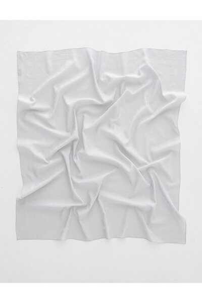 Kayra K Logolu Dokuma Eşarp Açık Gri