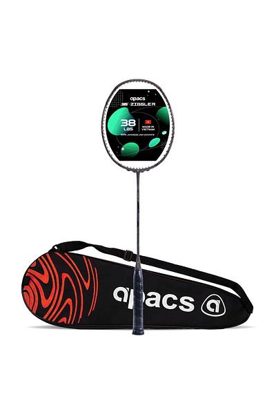 Apacs Z-Ziggler Unstrung Graphite Badminton Racket with Full Cover | 38LBS Tension