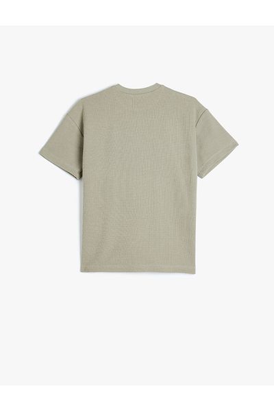 Koton Crew Neck Cotton Textured Short Sleeve T-Shirt