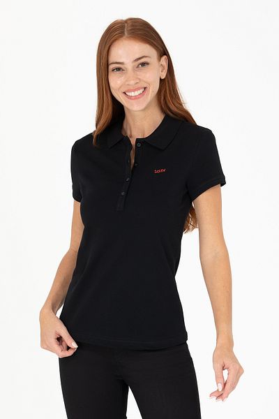U.S. Polo Assn. Black Polo Neck Women's T-Shirt50266348-VR046