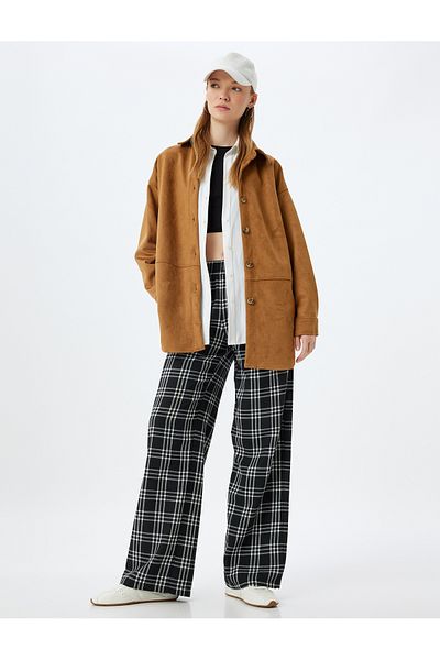 Koton Wide Leg and Elastic Waist Pajama Pants